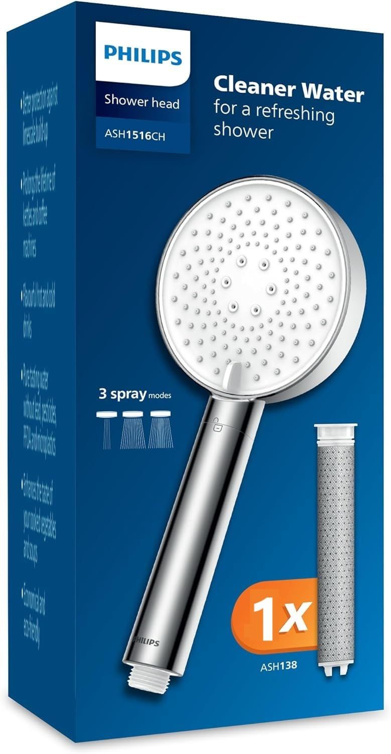 Philips ASH1516 Filtered Shower Head – 3 Spray Modes