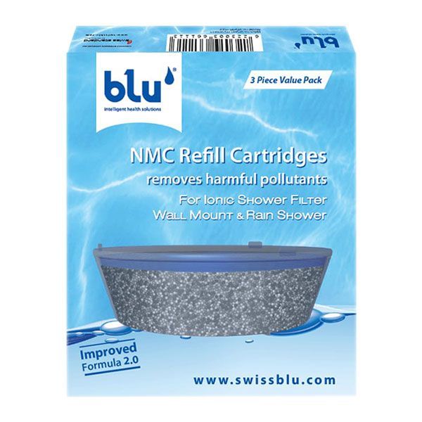 Blu NMC Refill Cartridges for Wall-Mount and Rain Shower – 3 Pack