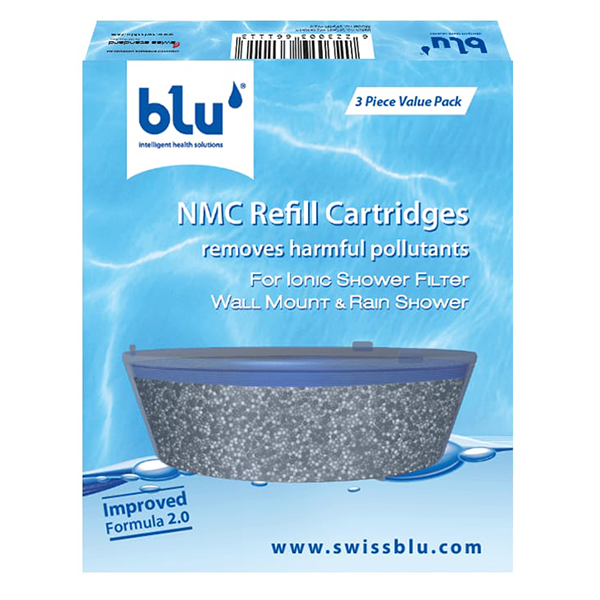 Blu NMC Refill Cartridges for Wall-Mount and Rain Shower – 3 Pack