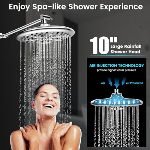 Felso 10" Rain Shower and Handheld Combo – 16 Settings