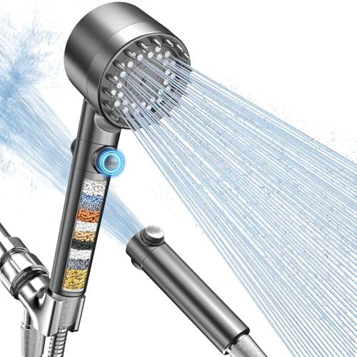 Felso High-Pressure Filtered Shower Head – 4 Spray Modes